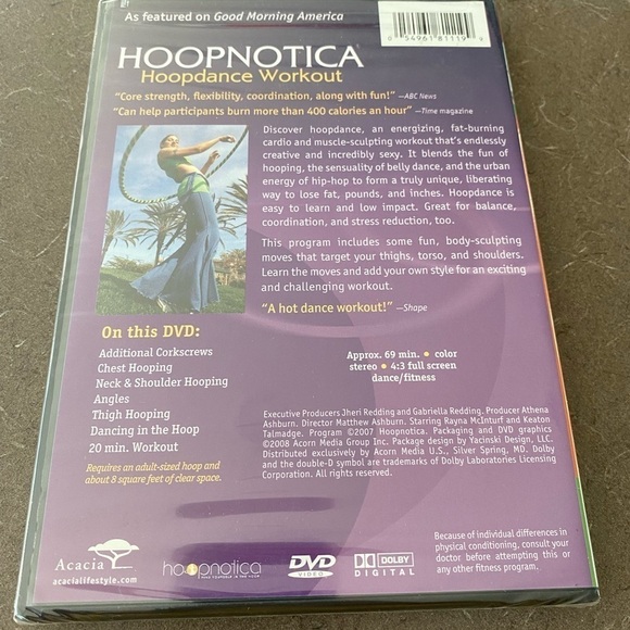 NWT Hoopnotica Hoopdance Hoola Hoop Workout Fitness DVD - Picture 3 of 3